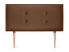 Laviecasa Faux Leather Headboard with 2 Buttons 110x105cm with Legs for 105cm Beds - Clay LWAX87034
