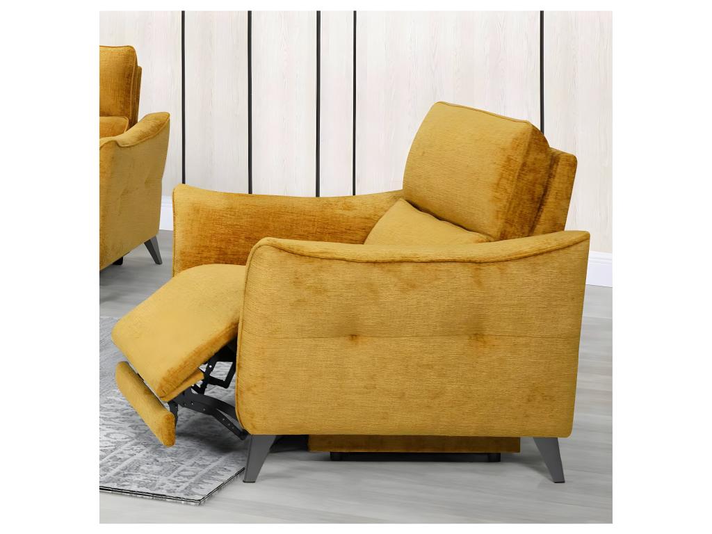 Meubiana Electric Armchair, Yellow Fabric - Meubiana
