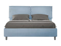 Meubiana 160x190cm Upholstered Storage Bed in Light Blue Microfiber