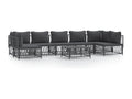 8-piece garden furniture set with cushions, anthracite steel QJHE48362