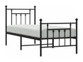 Metal bed frame without mattress with black bed legs 75x190 cm JNNZ34683