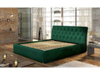 Venizia Upholstered Velvet Bed - Spinach Green - 160x200 - Storage Version USWZ01462