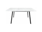 Extendable Dining Table 160cm White / Black OONI72197