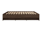 Bed frame without mattress, brown oak, 200x200 cm, CEXI40900