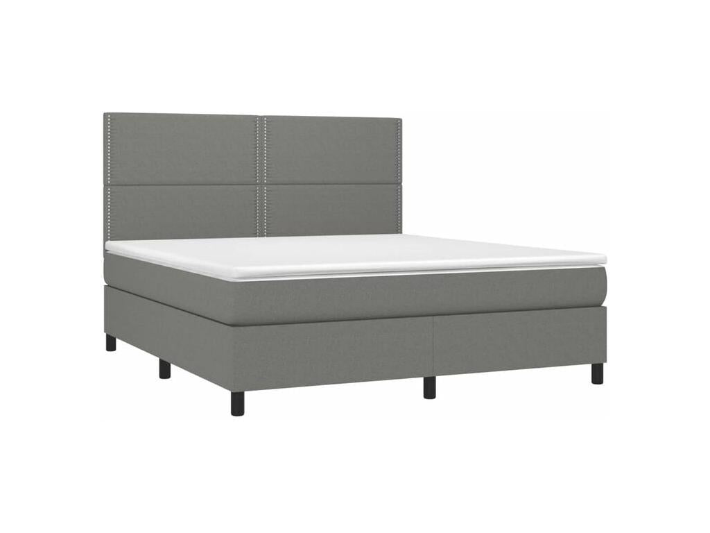 Laviecasa bed base with mattress, Dark Grey 180x200 Fabric KYFZ80497