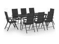 9-Piece Black Garden Dining Set UUDI41893