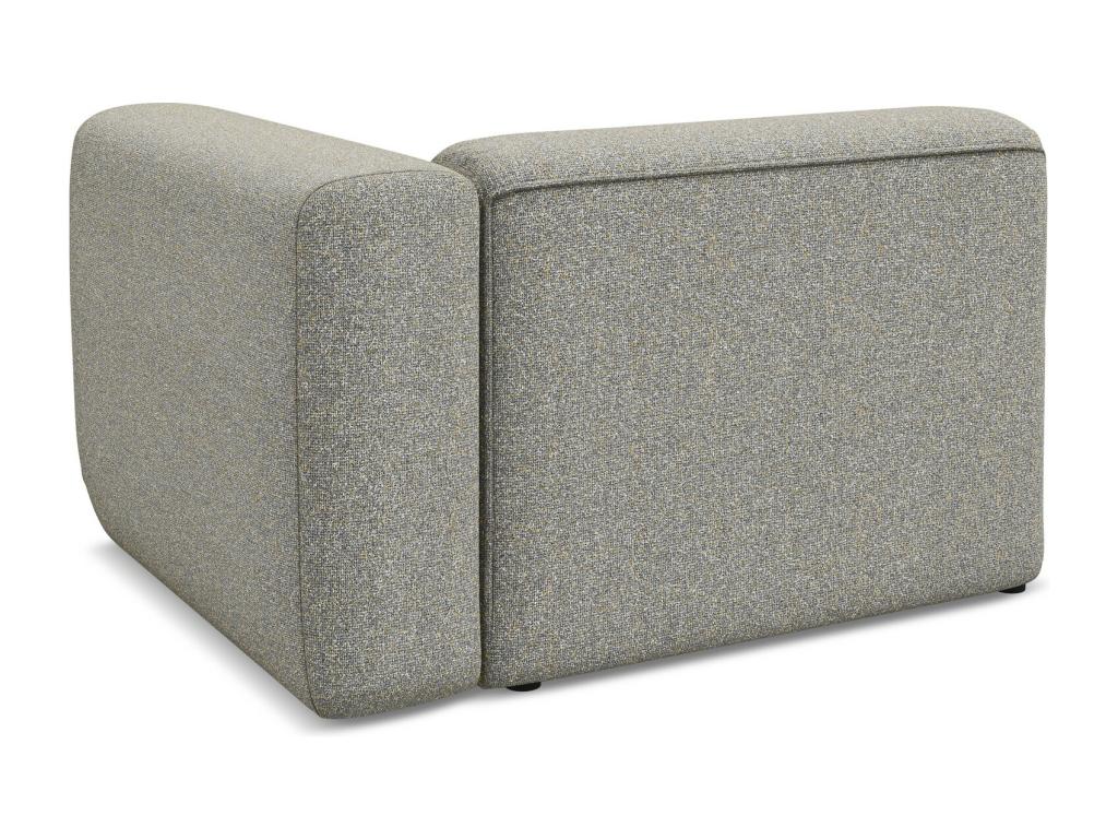 Module with right-hand armrests in textured fabric - dark beige - Laviecasa TSNR21388