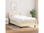 Upholstered bed base and mattress, Cream, 90x190 cm, Fabric GKPN18071