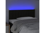Black LED Headboard 100x5x78/88 cm Fabric NXOK39331