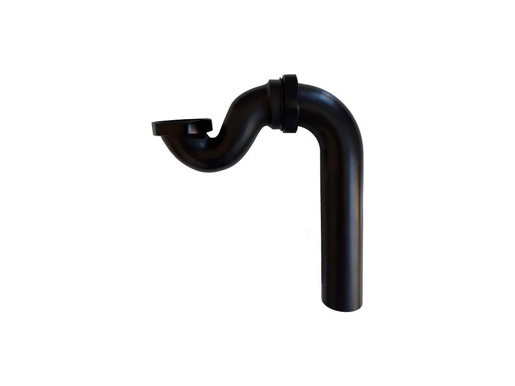 Meubiana black vertical siphon for antique bathtubs