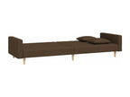 2-seater sofa bed with two brown fabric pillows XDHR99949