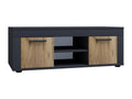 Meubiana Wooden TV Stand Lowboard Console Table, 102 cm Wide, Usilo L, Anthracite/Honey Oak