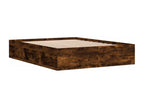 Bed frame without mattress, smoked oak, 140x190 cm, ZNLL82850
