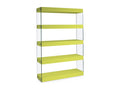 Cubic yellow lacquered wood designer shelves