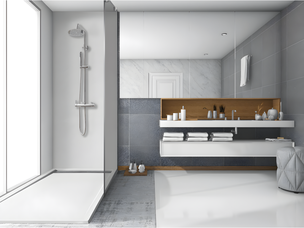 80x200 cm shower tray with side grate Laviecasa Slim Beige Ral 9001 in synthetic resin and marble powder with drain YMVK31407