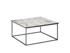 Marble Effect Coffee Table 80x38x80cm Modern Square Sofa Table MUZG68559