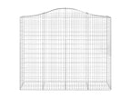 5-piece arched gabion baskets, 200x50x160/180 cm, galvanized iron NAYJ12530