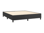 Upholstered bed base with mattress, black, 160x200 cm