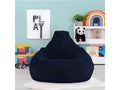 Reclining children's pouf in navy blue corduroy - Meubiana