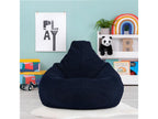 Reclining children's pouf in navy blue corduroy - Meubiana
