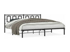 Metal bed frame with black headboard 193x203