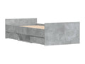 Bed frame without mattress concrete gray 90x190 cm