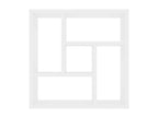 White wall shelf 45.1x16x45.1 TKLL58413