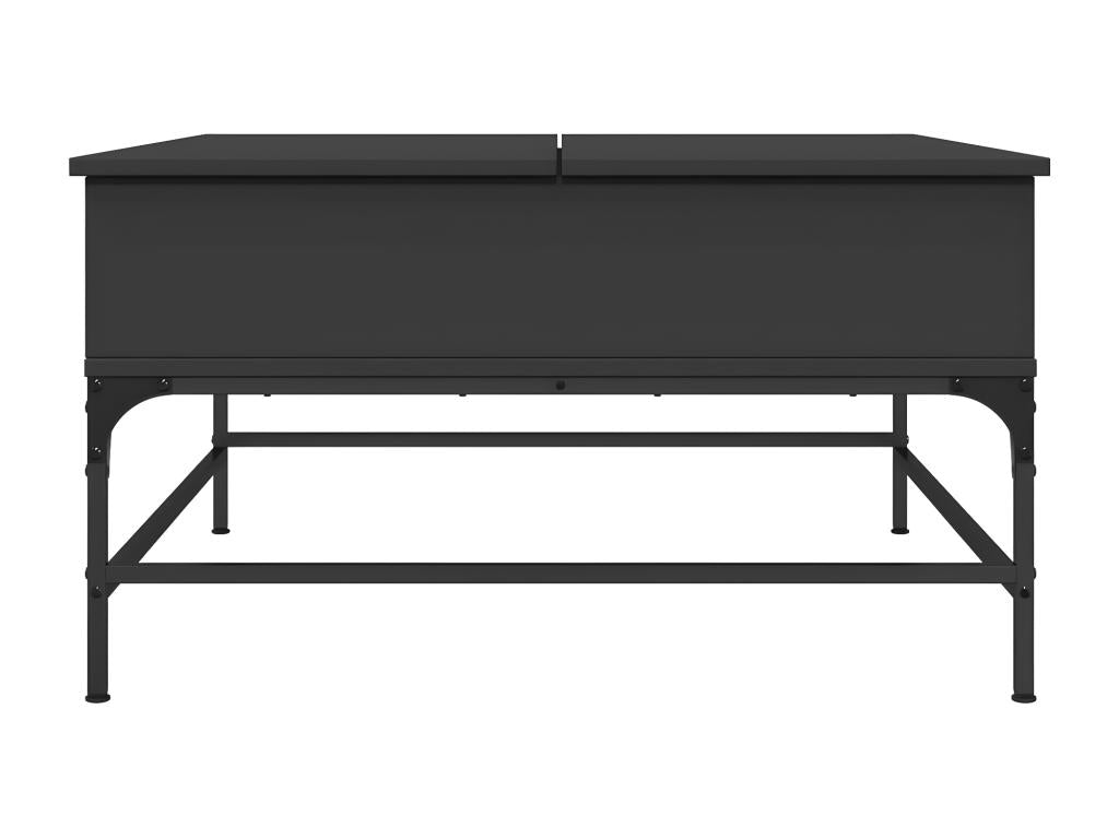 Black coffee table 80x80x45 cm engineered wood and metal KATZ39968