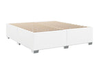 Meubiana bed base with mattress, white, 200x200cm, faux leather