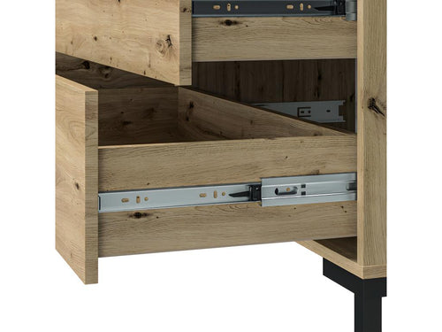 Meubiana Wooden Buffet with 2 Doors and 3 Drawers, 160 cm