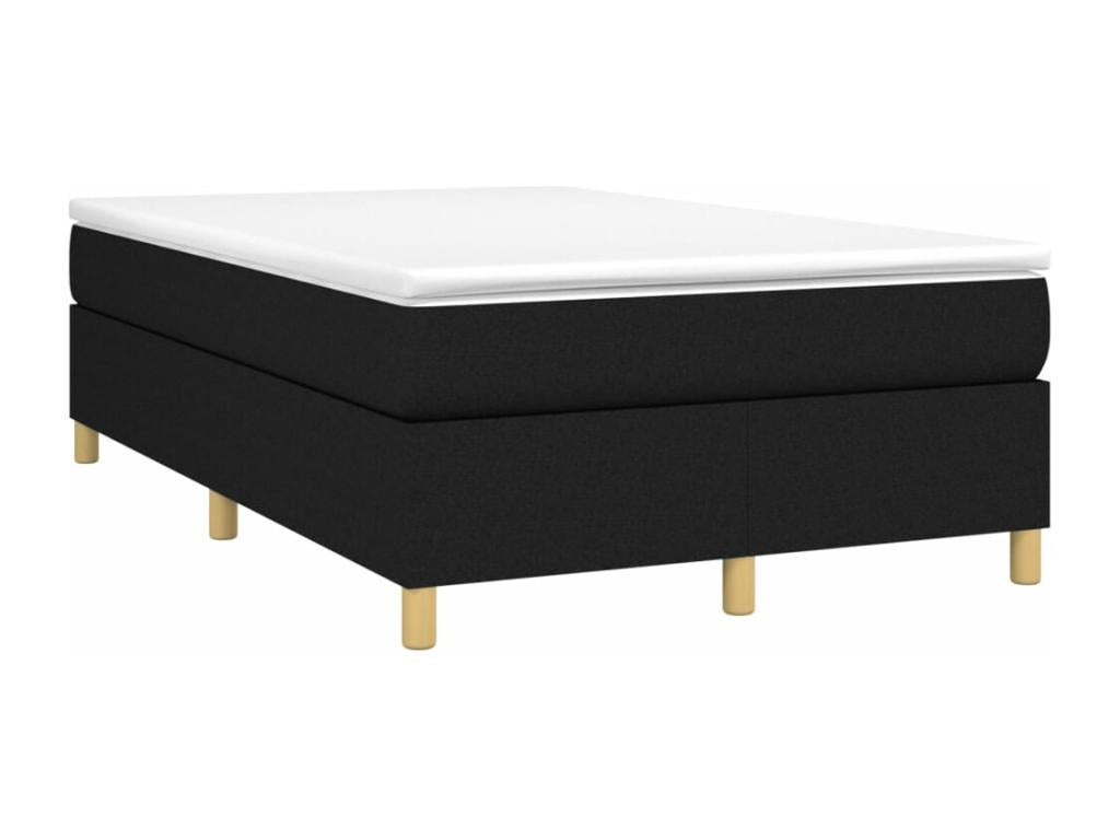 Black bed frame without mattress, 120x200 cm, fabric TIFO69471